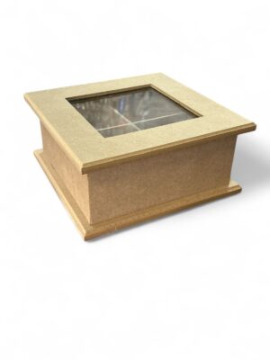 Caja de te decorativa con vidrio n2 - Imagen 2