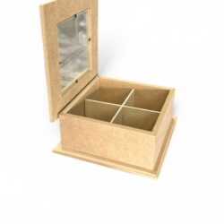 Caja de te decorativa con vidrio n2